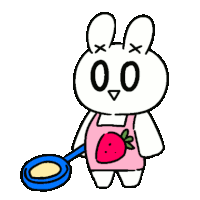 Gif animé Chandeleur crêpes lapin
